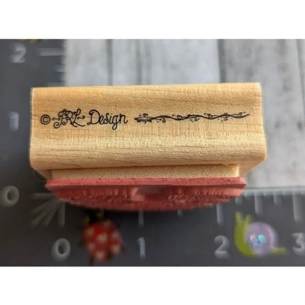 JRL Design Bee Hive Hearts Rubber Stamp Wood #E63